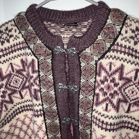 Dale Of Norway wool cardigan sweater with metal frogs women's sz 42 EUC - Picture 2 of 15